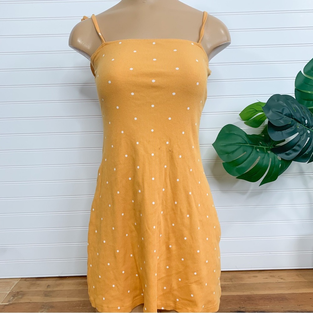 Forever 21 Yellow Polka Dot Mini Dress Size Small